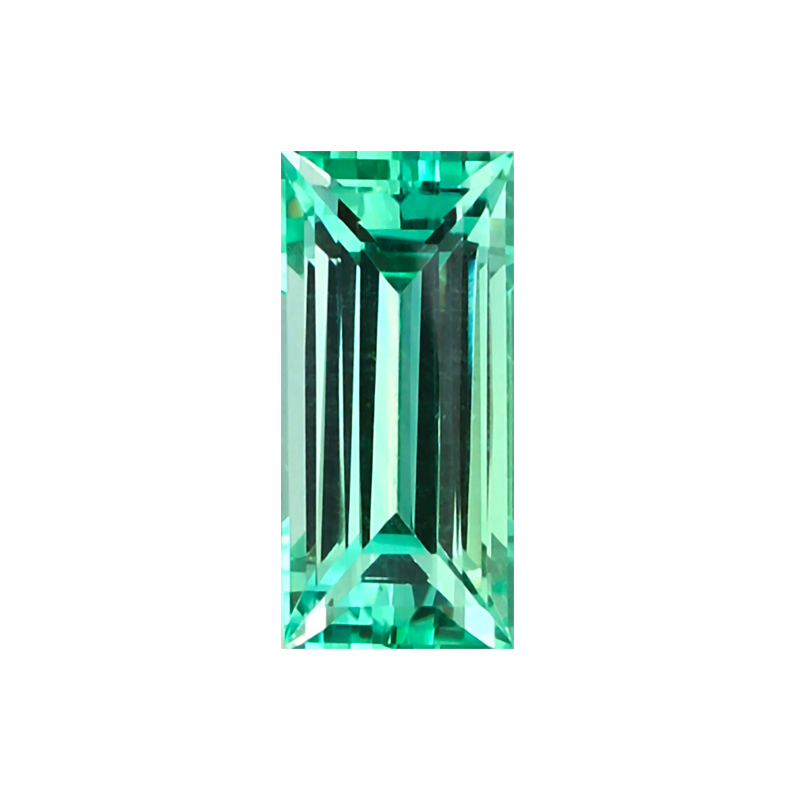 Straight Baguette Lab-GrownGreen Sapphire