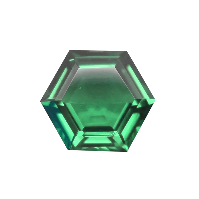 Hexagon Lab-Grown MintGreen Sapphire
