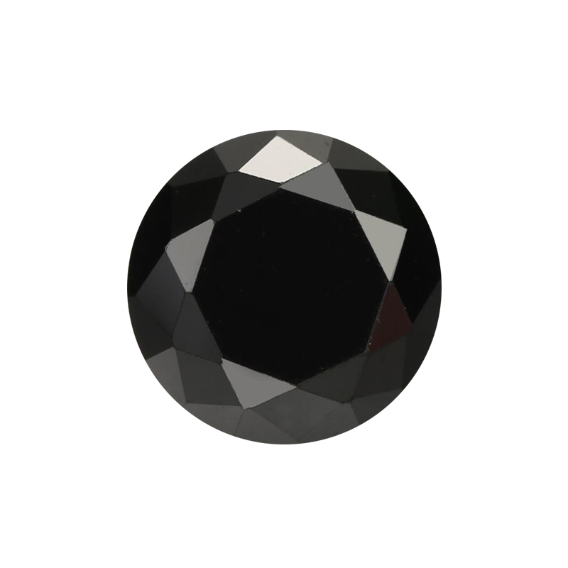 Round Black Cubic Zirconia