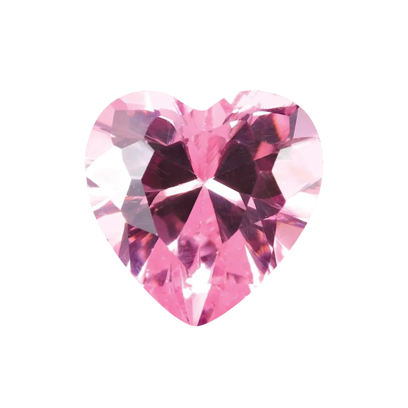 Heart Pink Cubic Zirconia