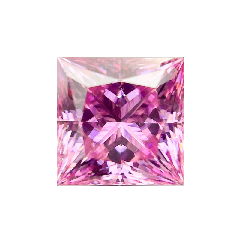 Square Pink Cubic Zirconia
