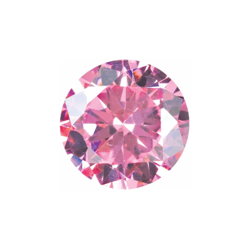 Round Pink Cubic Zirconia