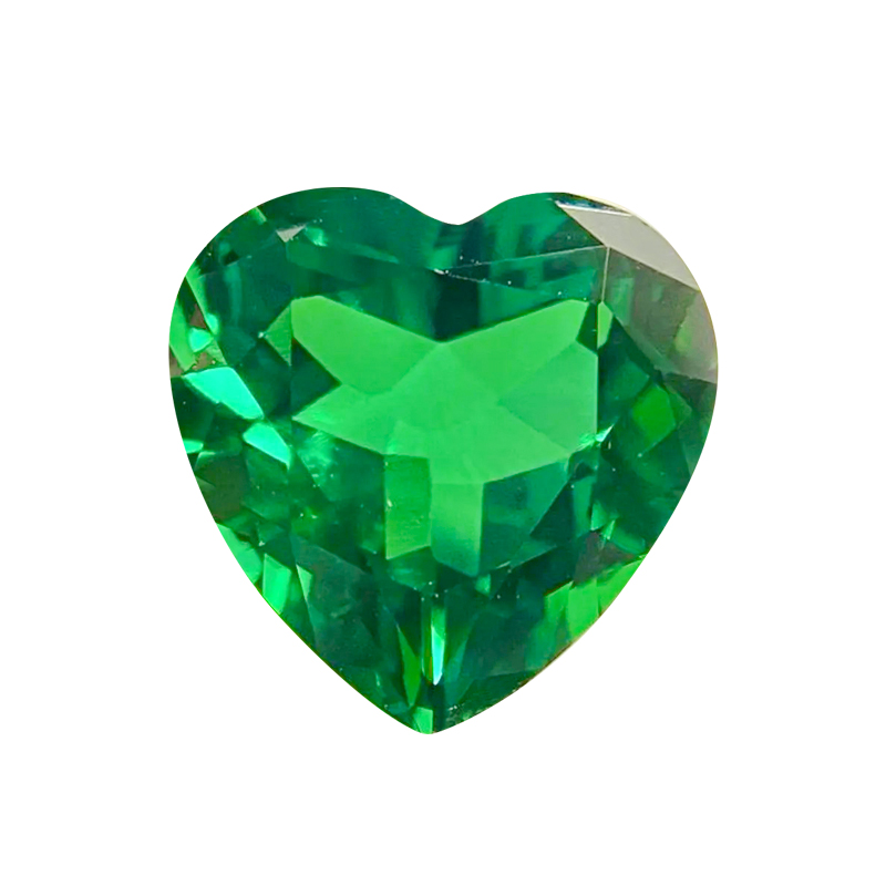 Heart Green Cubic Zirconia