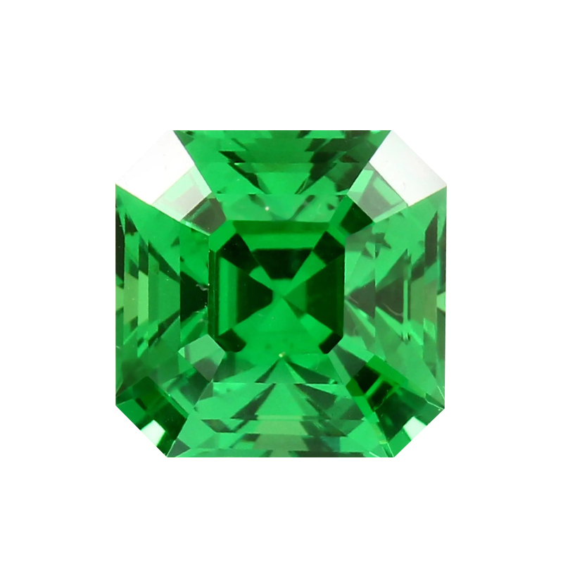 Square Green Cubic Zirconia